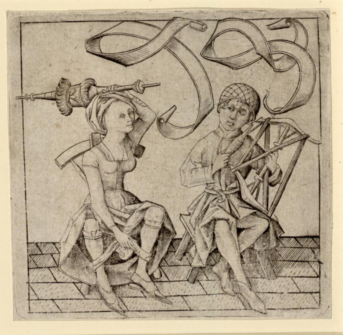 Israhel van Meckenem, Der unterjochte Ehemann, Inv. Nr.: DG1926/1247