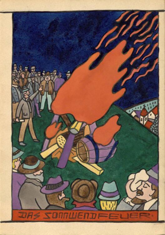 Franz von Zülow, Das Sonnwendfeuer, Inv. Nr.: 44677/59