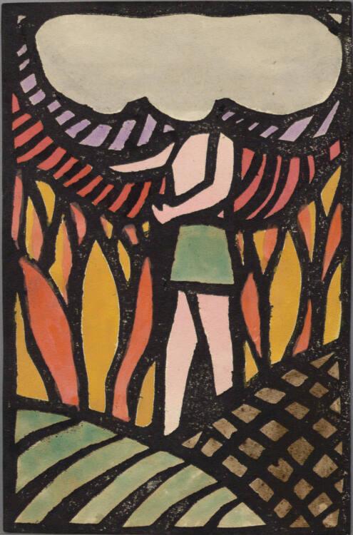 Franz von Zülow, Mann mit Kopf in den Wolken, Inv. Nr.: DG2003/3/40
