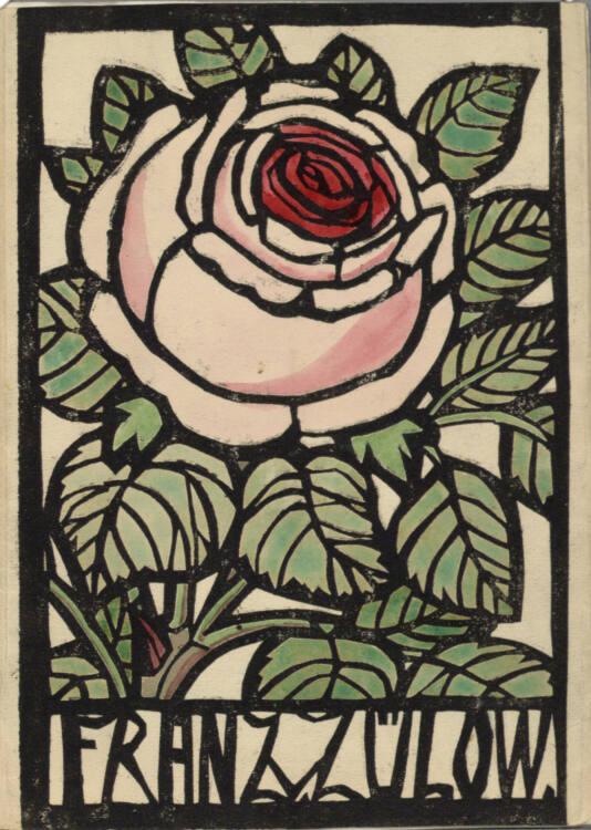 Franz von Zülow, Titelblatt; mit Rose, Inv. Nr.: DG2003/4/9