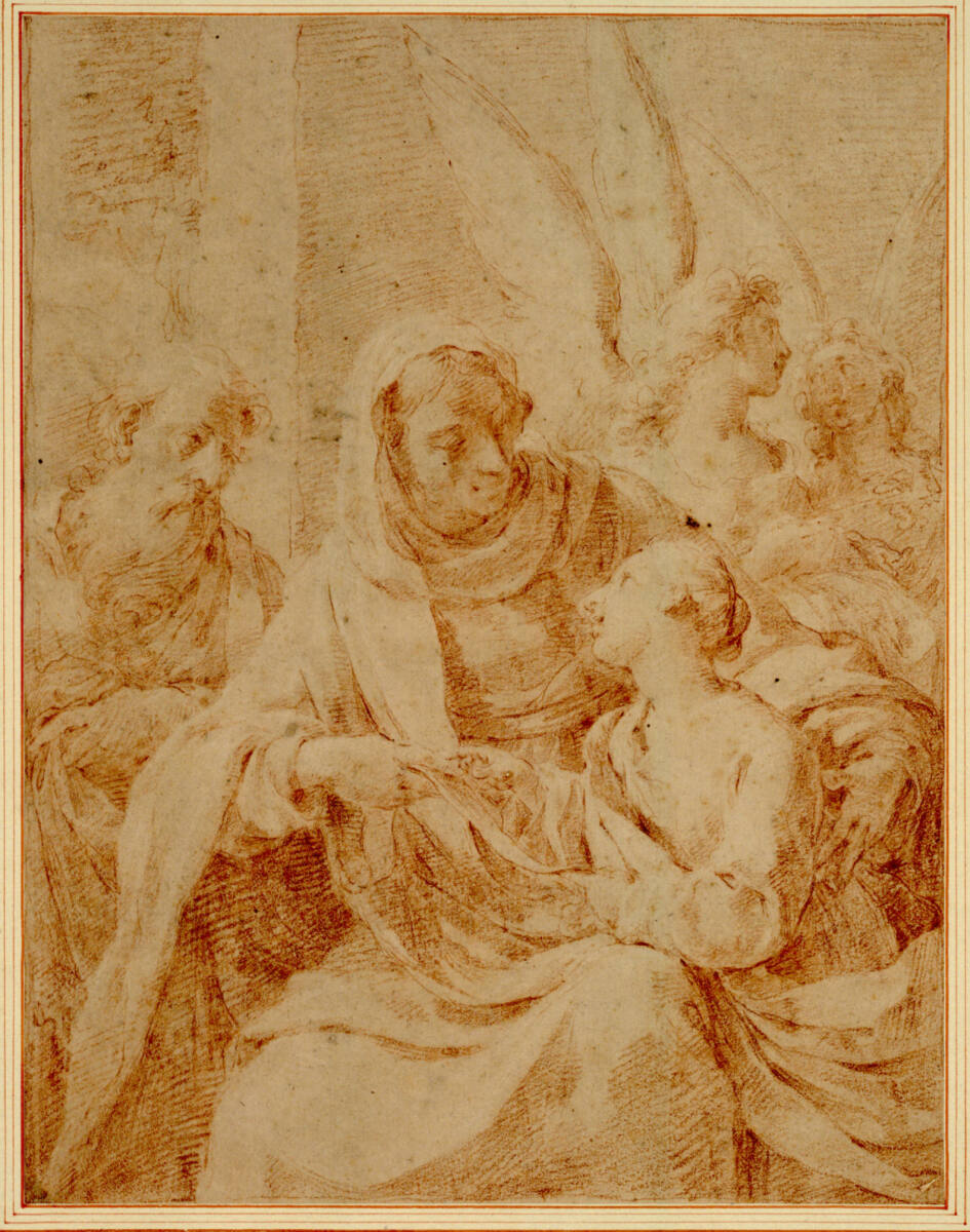 Maria wird von ihren Eltern Anna und Joachim unterrichtet, Ubaldo Gandolfi