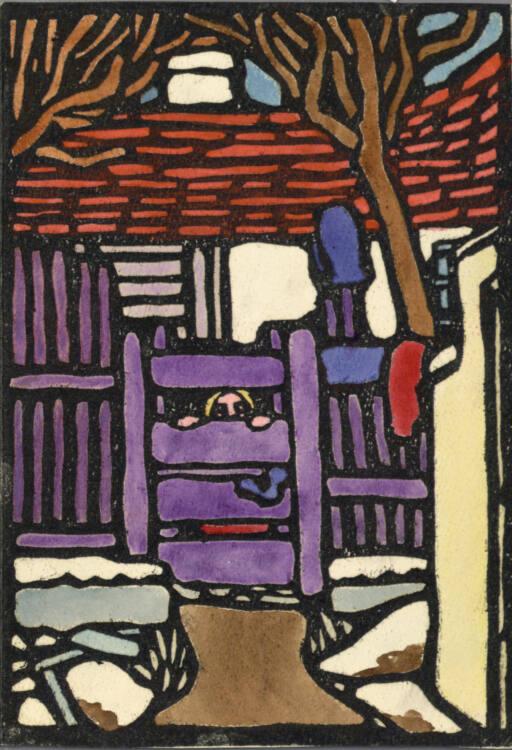 Franz von Zülow, Kind am Gartentor, Inv. Nr.: DG1916/80/95