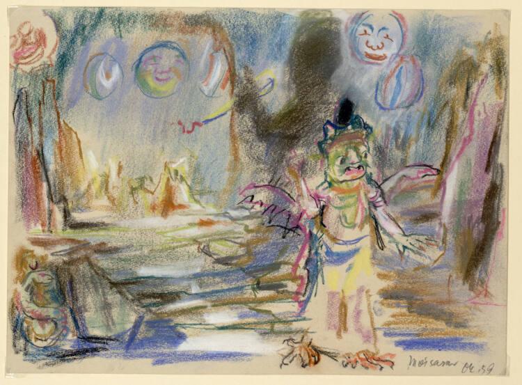 Oskar Kokoschka, Moisasur, der Dämon des Übels (1. Aufzug, 3. Szene), Inv. Nr.: 44519
