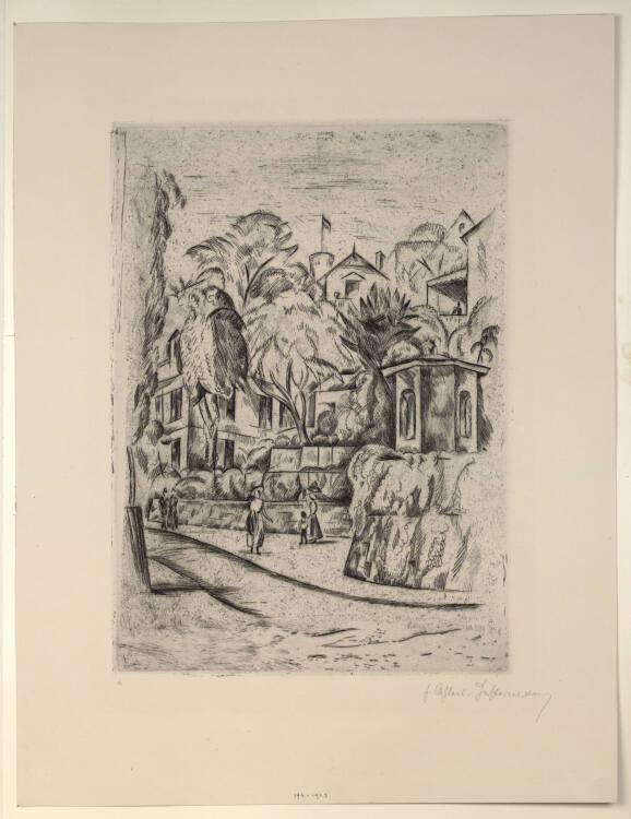Friedrich Ahlers-Hestermann, Strassenbild einer südlichen Stadt, Inv. Nr.: DG1923/174