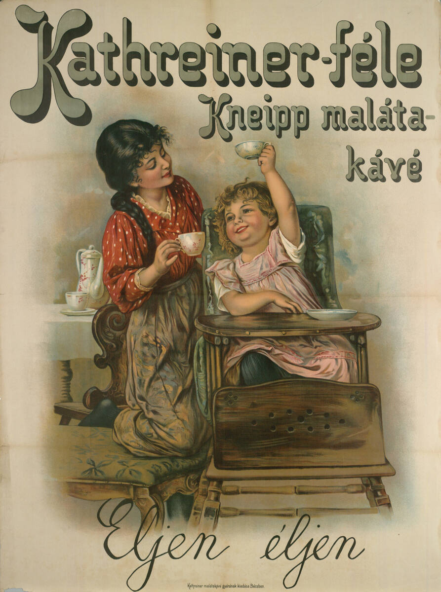 Kathreiner-féle, Kneipp maláta-kávé. Eljen éljen, Josef Maria Auchentaller, 1900