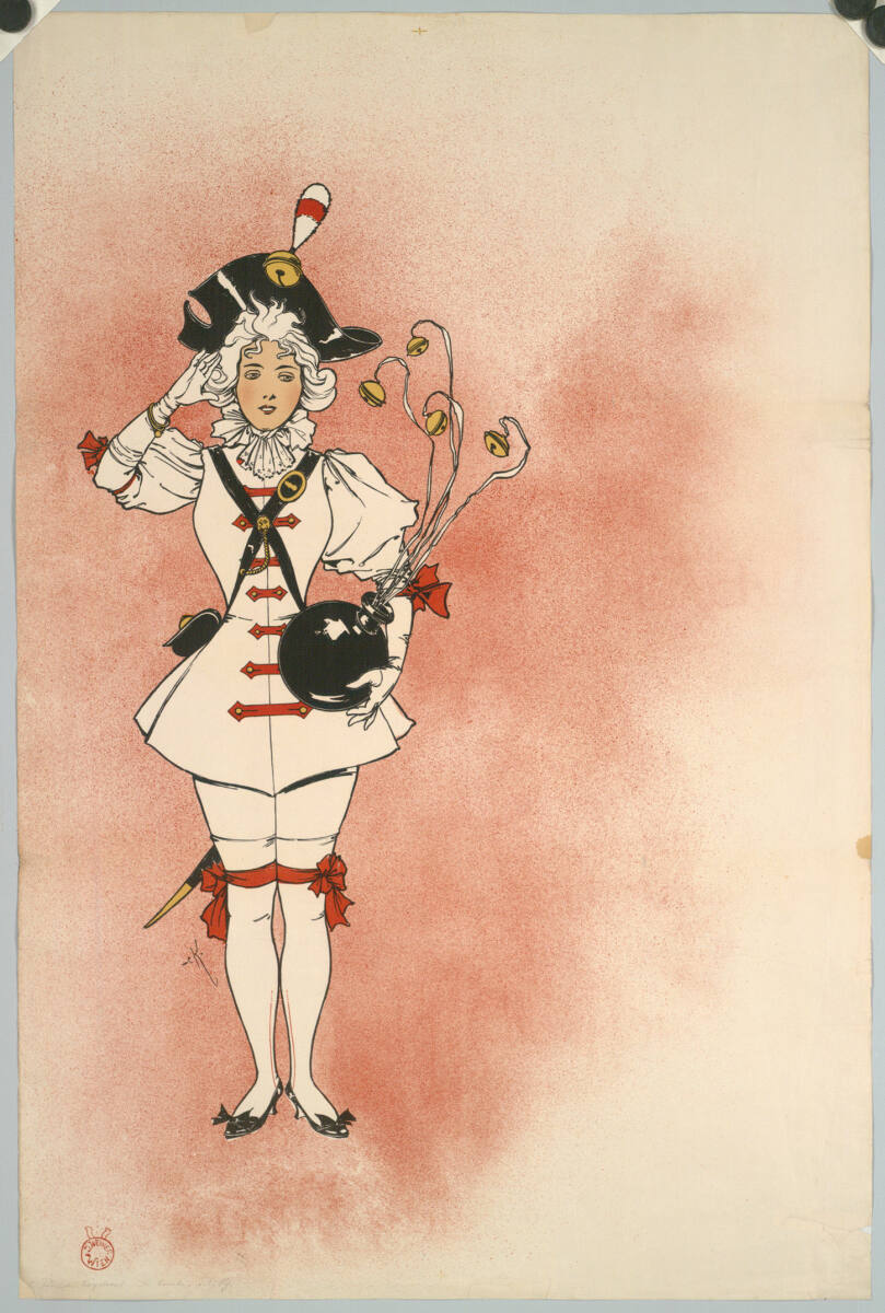 Plakat für die Zeitschrift "Die 'Bombe'" (vor der Schrift), JacobWeiner