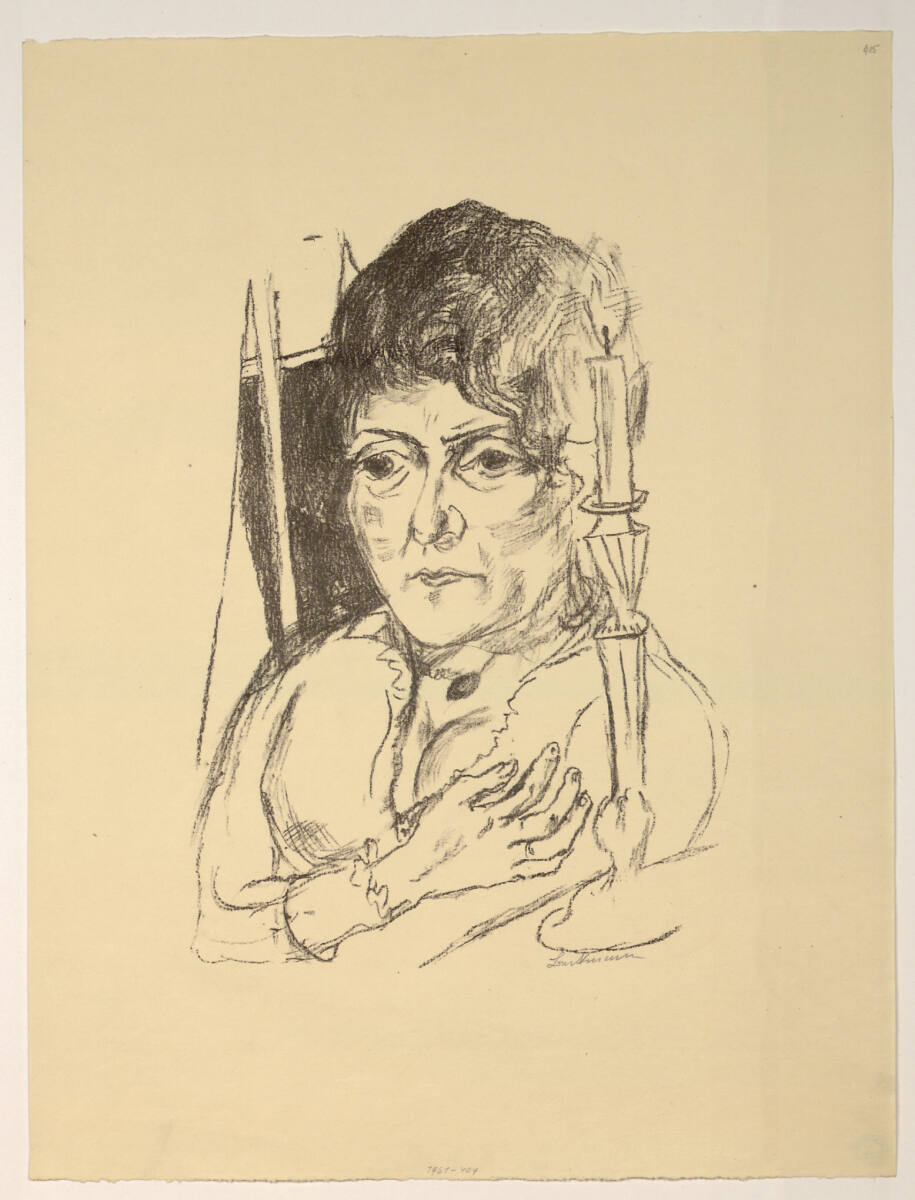 Frauenbrustbild mit Leuchter, Max Beckmann, 1915