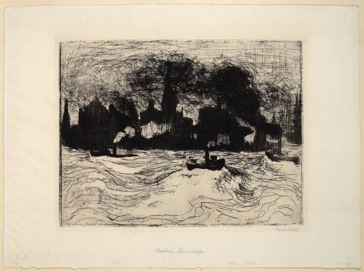 Emil Nolde, Hamburg: "Binnenhafen", Inv. Nr.: DG1912/147