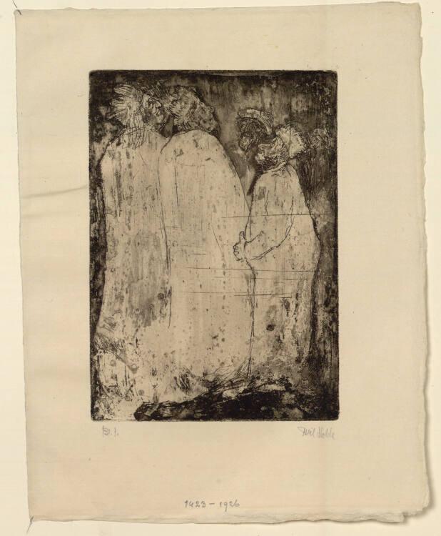 Emil Nolde, Phantasien 1: Die kleinen Bürger, Inv. Nr.: DG1926/1423