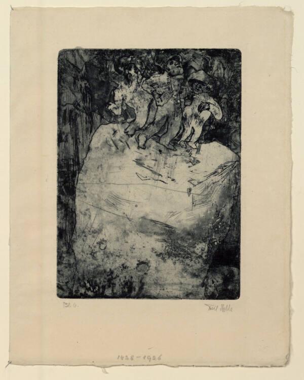 Emil Nolde, Phantasien 6: Bummler, Inv. Nr.: DG1926/1428