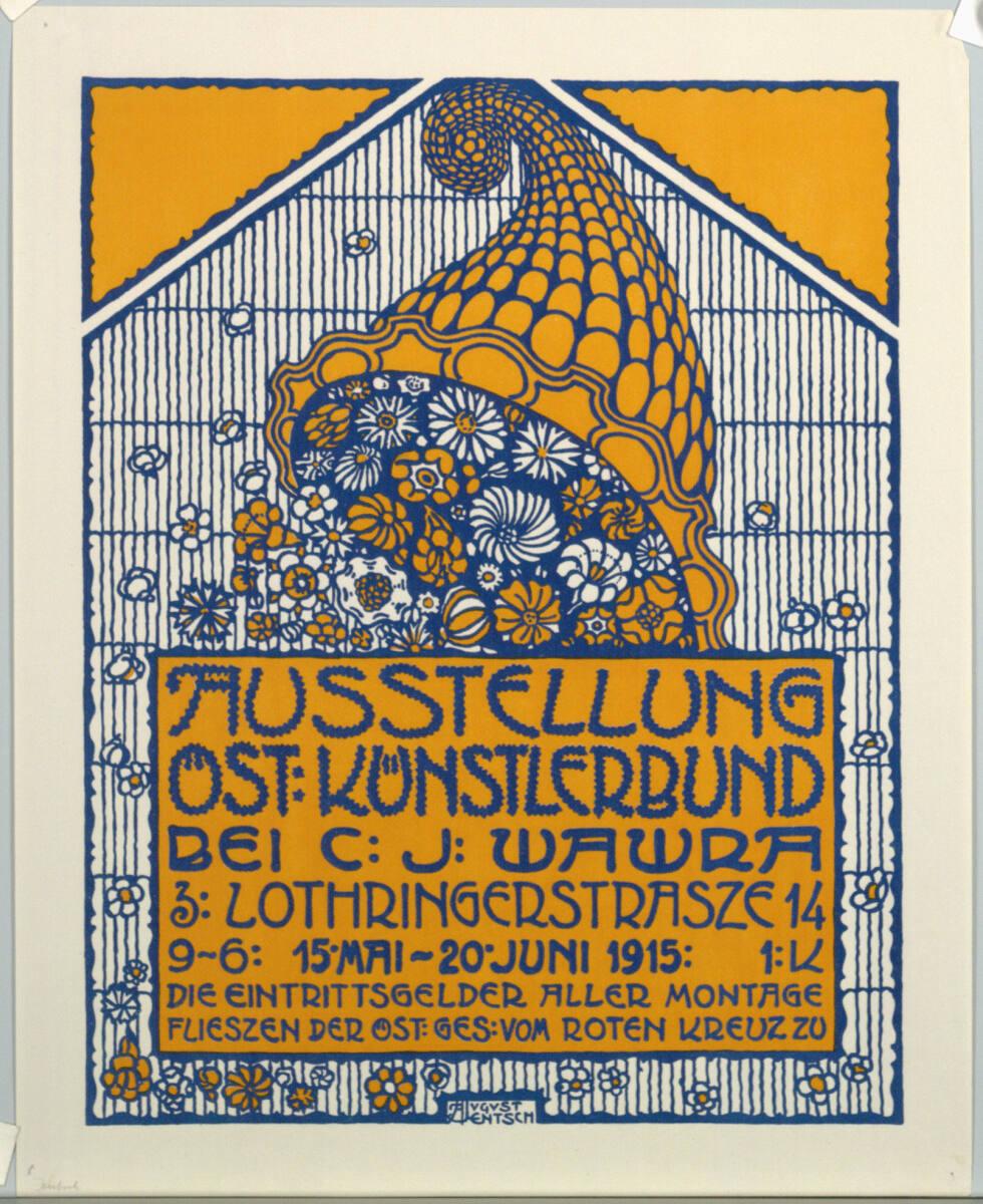 August Jentsch, AUSSTELLUNG ÖST. KÜNSTLERBUND BEI C. J. WAWRA; 1915; LOTHRINGERSTRASZE 14, Inv.…