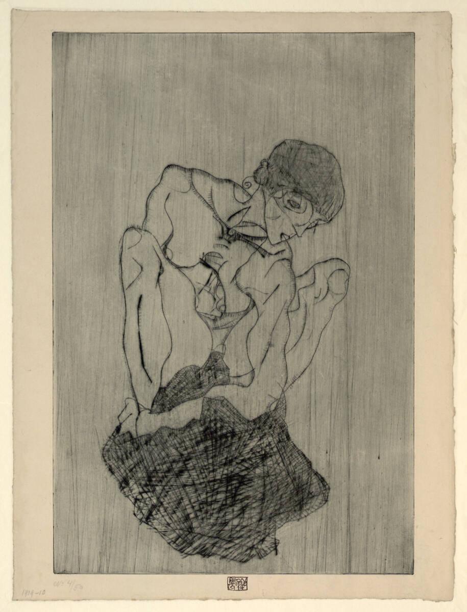 Egon Schiele, Trauernde, Inv. Nr.: DG1919/10