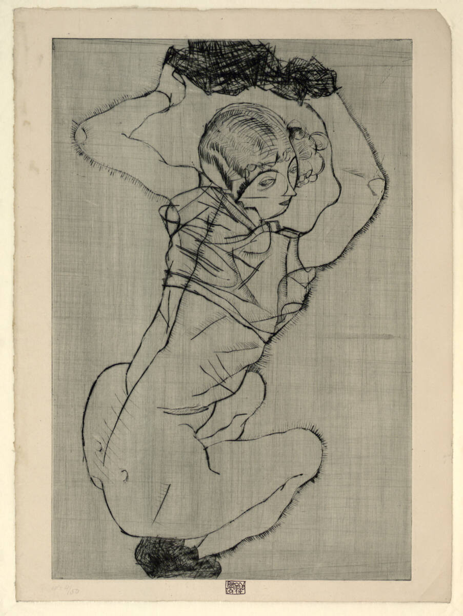 Kauernde, Egon Schiele, 1914