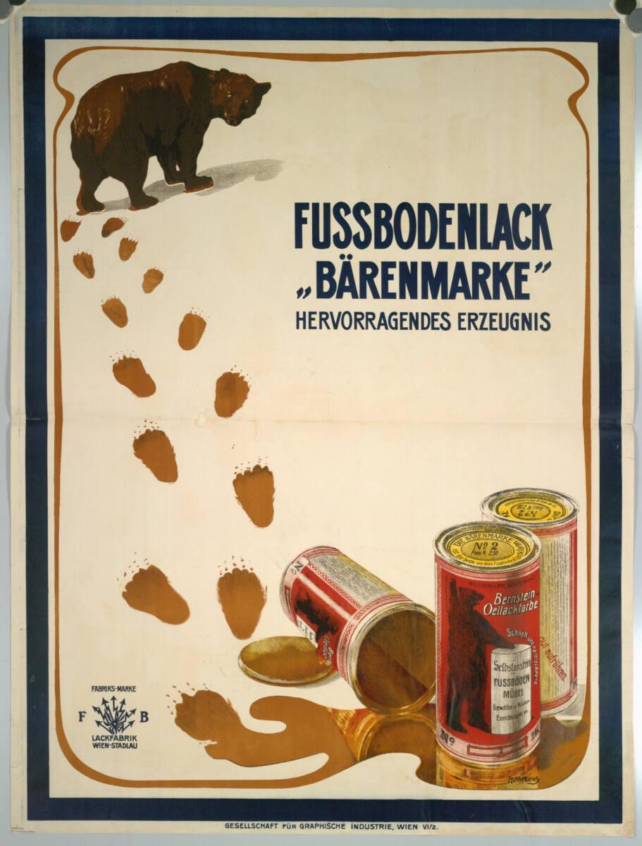 Adolf Karpellus, FUSSBODENLACK "BÄRENMARKE"; LACKFABRIK WIEN-STADLAU, Inv. Nr.: DG2003/491