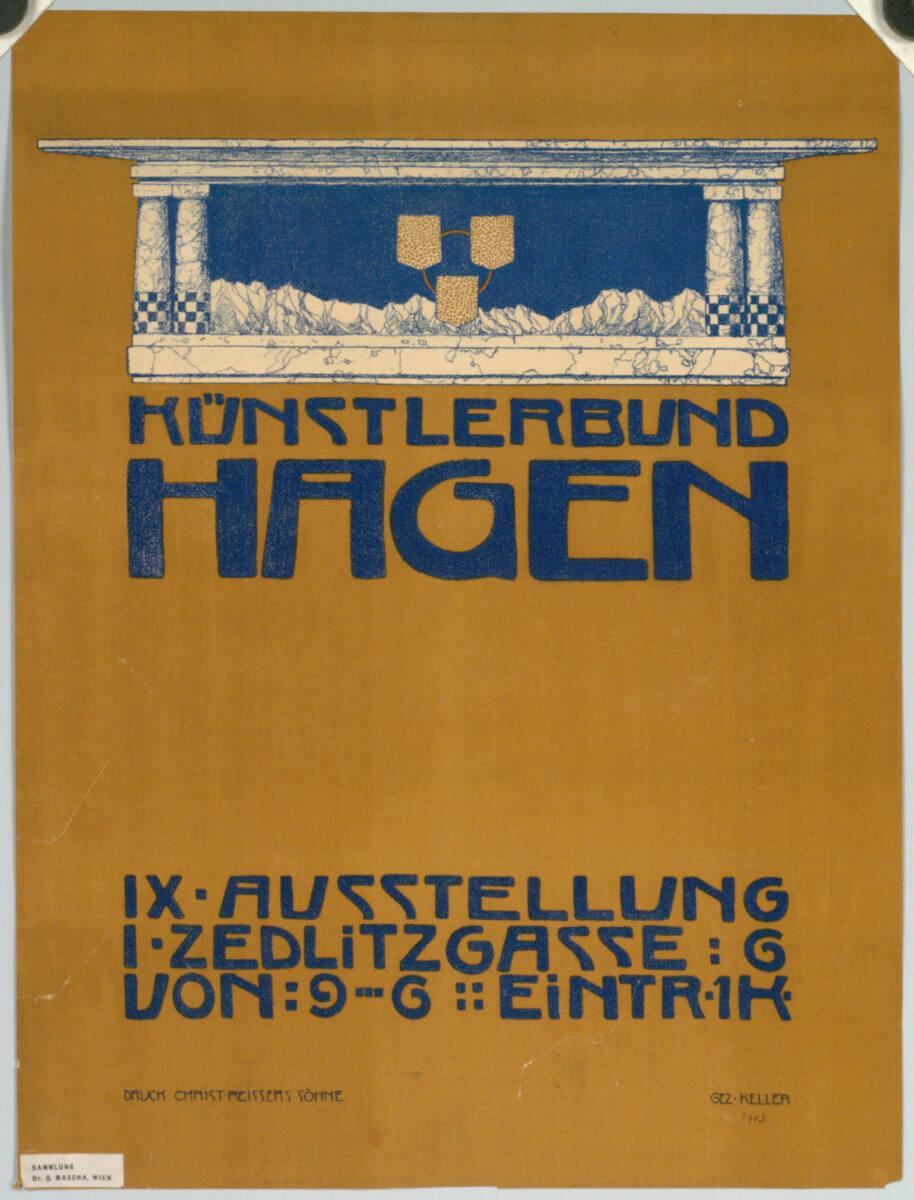 Alfred Keller, KÜNSTLERBUND HAGEN; IX. AUSSTELLUNG, Inv. Nr.: DG2003/530