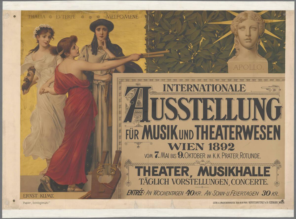 Ernst Klimt, INTERNATIONALE AUSSTELLUNG FÜR MUSIK- UND THEATERWESEN; WIEN 1892; K.K. PRATER, RO…