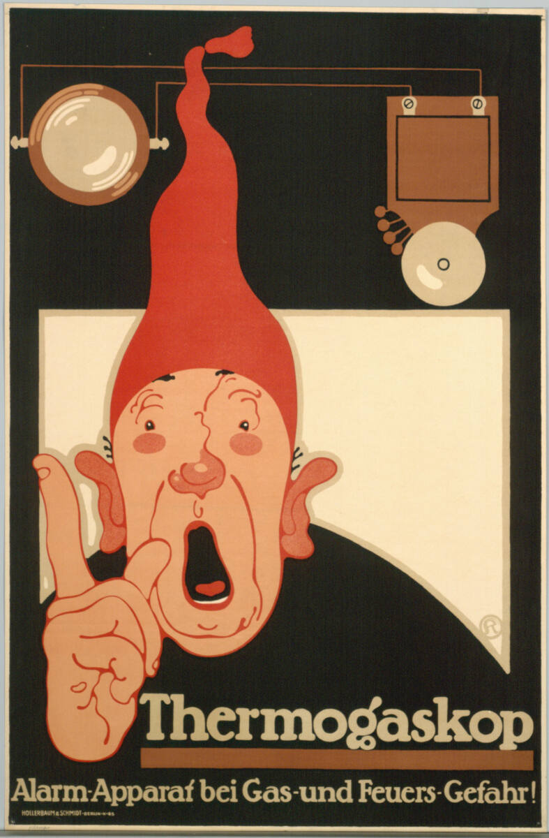 Thermogaskop; Alarm-Apparat bei Gas- und Feuers-Gefahr!, Berlin KunstanstaltHollerbaum&Schmidt
