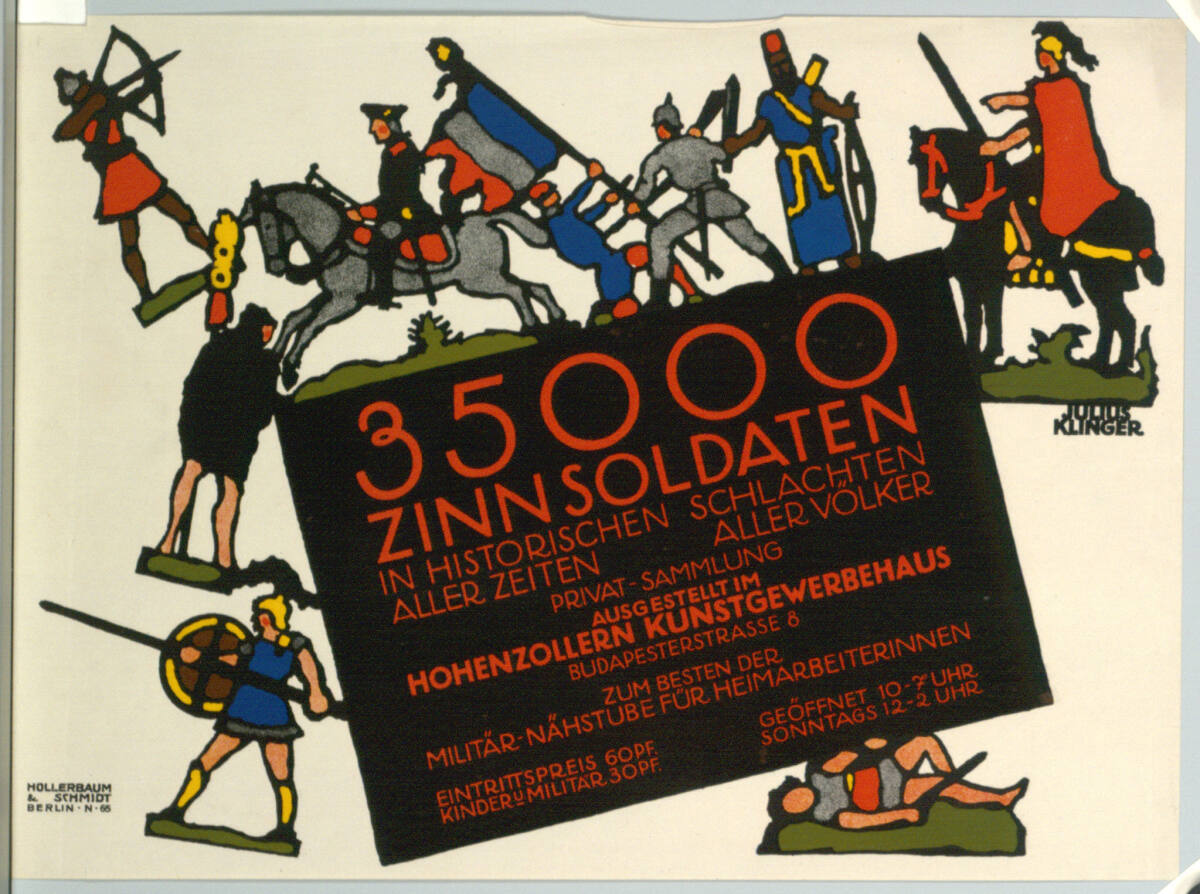 35000 ZINNSOLDATEN; HOHENZOLLERN KUNSTGEWERBEHAUS, Berlin KunstanstaltHollerbaum&Schmidt, 1914