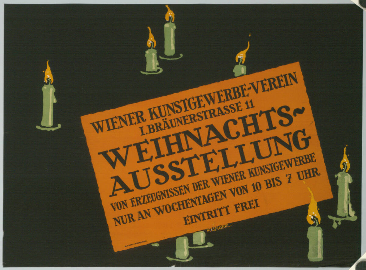 WIENER KUNSTGEWERBE-VEREIN; I. BRÄUNERSTRASSE 11; WEIHNACHTSAUSSTELLUNG, JacobWeiner