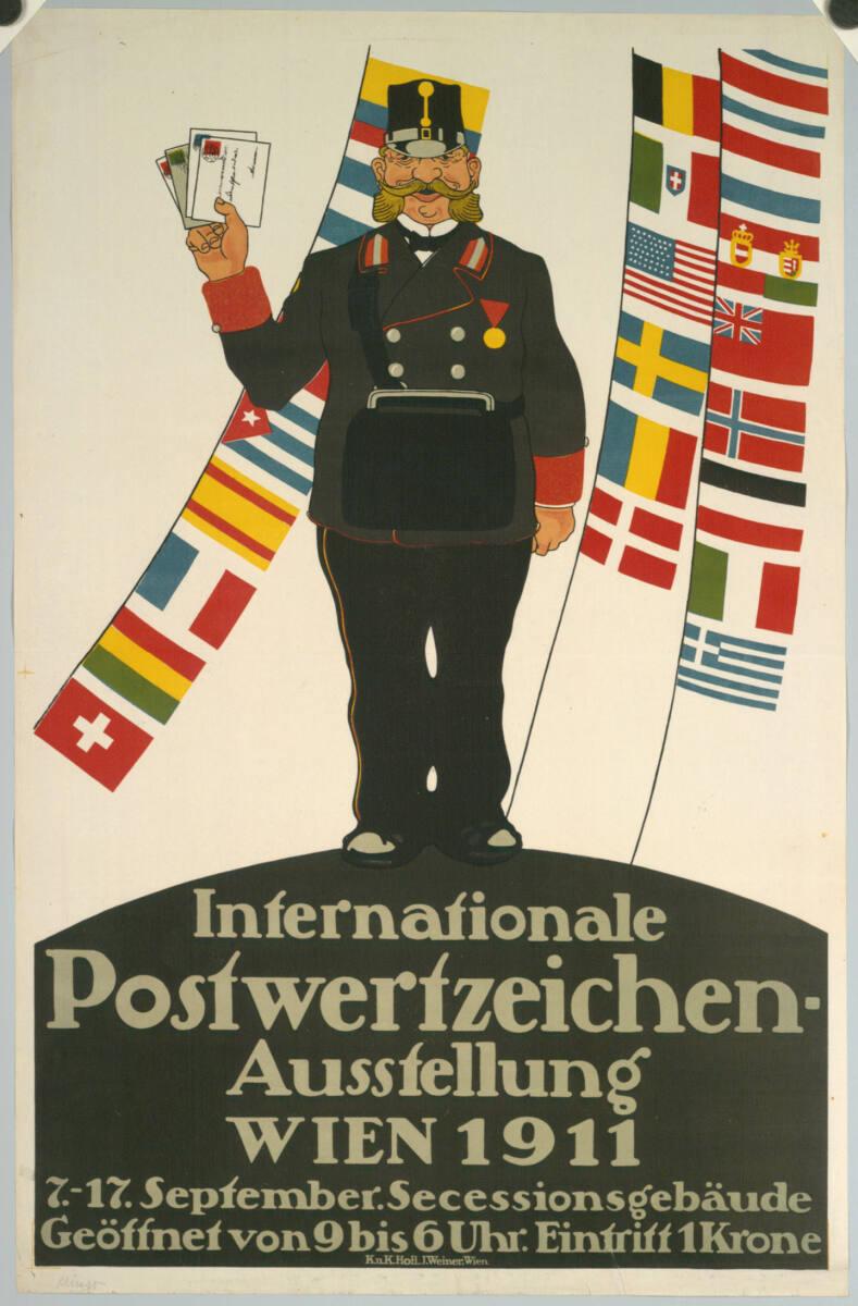 Julius Klinger, Internationale Postwertzeichen-Ausstellung WIEN 1911, Inv. Nr.: DG2003/582