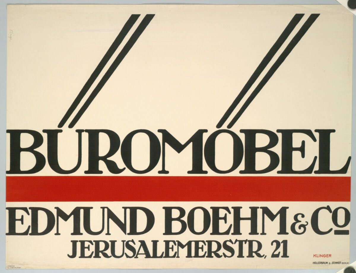 BÜROMÖBEL EDMUND BOEHM & Co., Berlin KunstanstaltHollerbaum&Schmidt, 1910