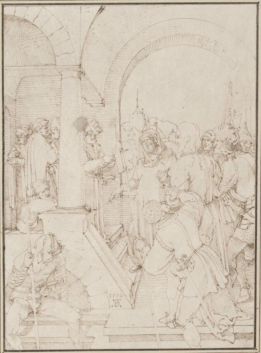 Christus vor Pilatus (Entwurf für "Die Grüne Passion"), Albrecht Dürer, 1504