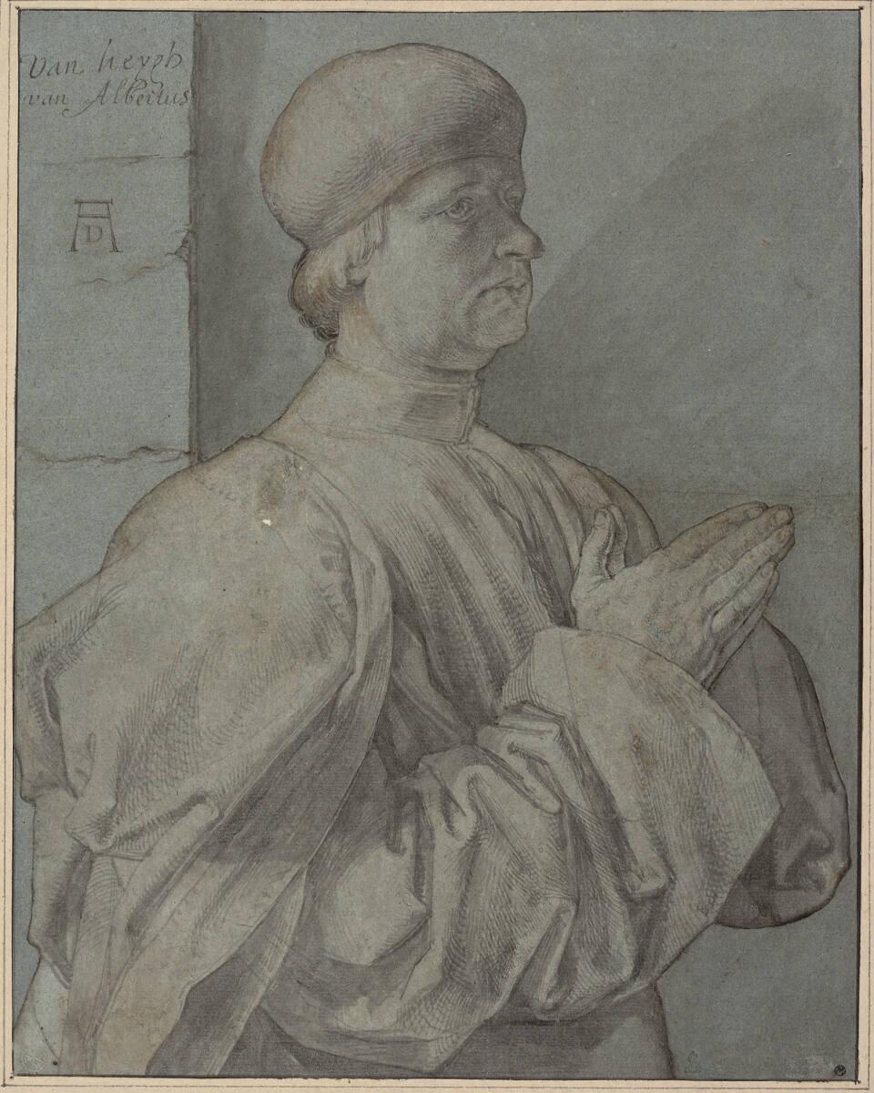Betender Stifter (Detail aus dem "Rosenkranzfest"), Albrecht Dürer, 1506