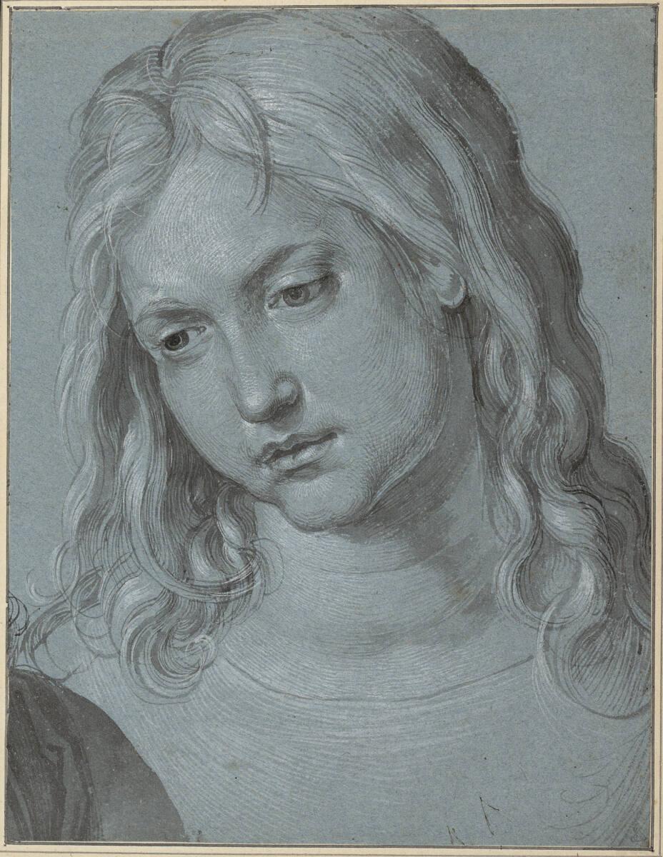 Albrecht Dürer, Kopf des Jesusknaben (Detail aus "Christus unter den Schriftgelehrten"), Inv. N…