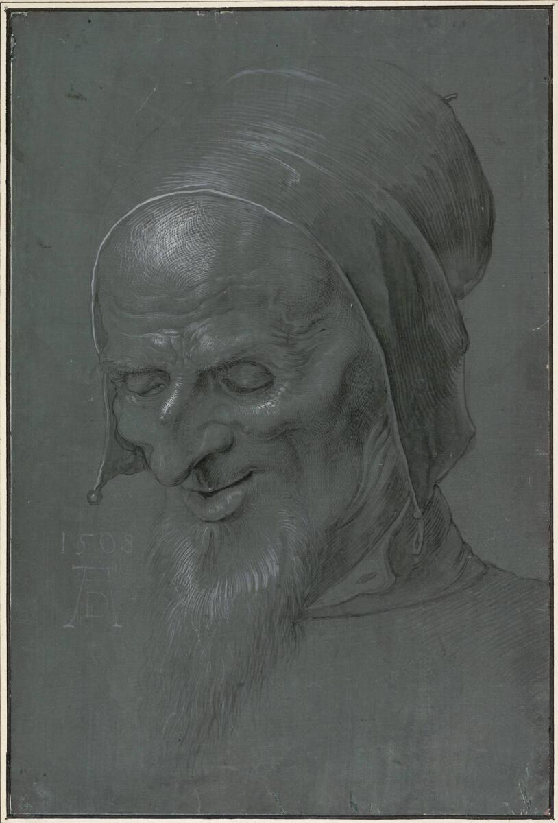 Kopf eines Apostels mit Kappe (Detail aus dem "Heller-Altar"), Albrecht Dürer, 1508