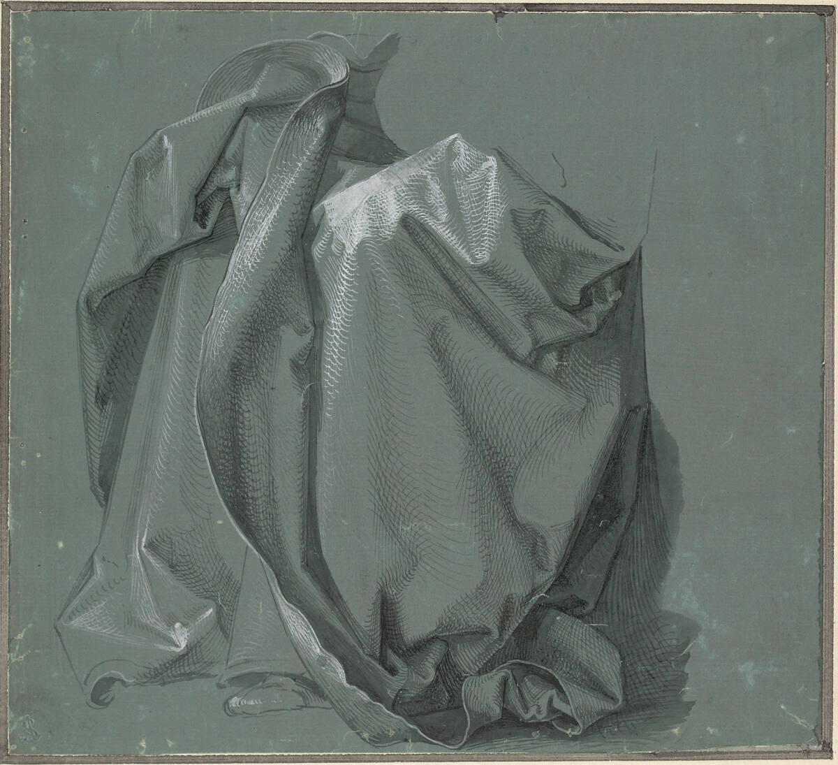 Studie zum Gewand Gottvaters (Detail aus dem "Heller-Altar"), Albrecht Dürer, 1508