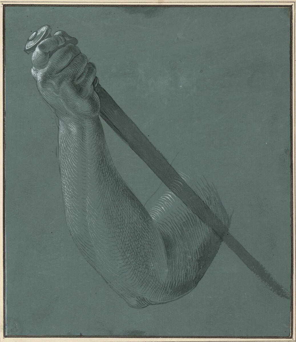 Armstudie mit Dolch (Detail aus dem "Selbstmord der Lucretia"), Albrecht Dürer, 1508