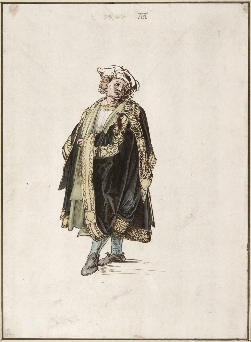 Entwurf zu einer Hoftracht (Seitenansicht), Albrecht Dürer, 1515
