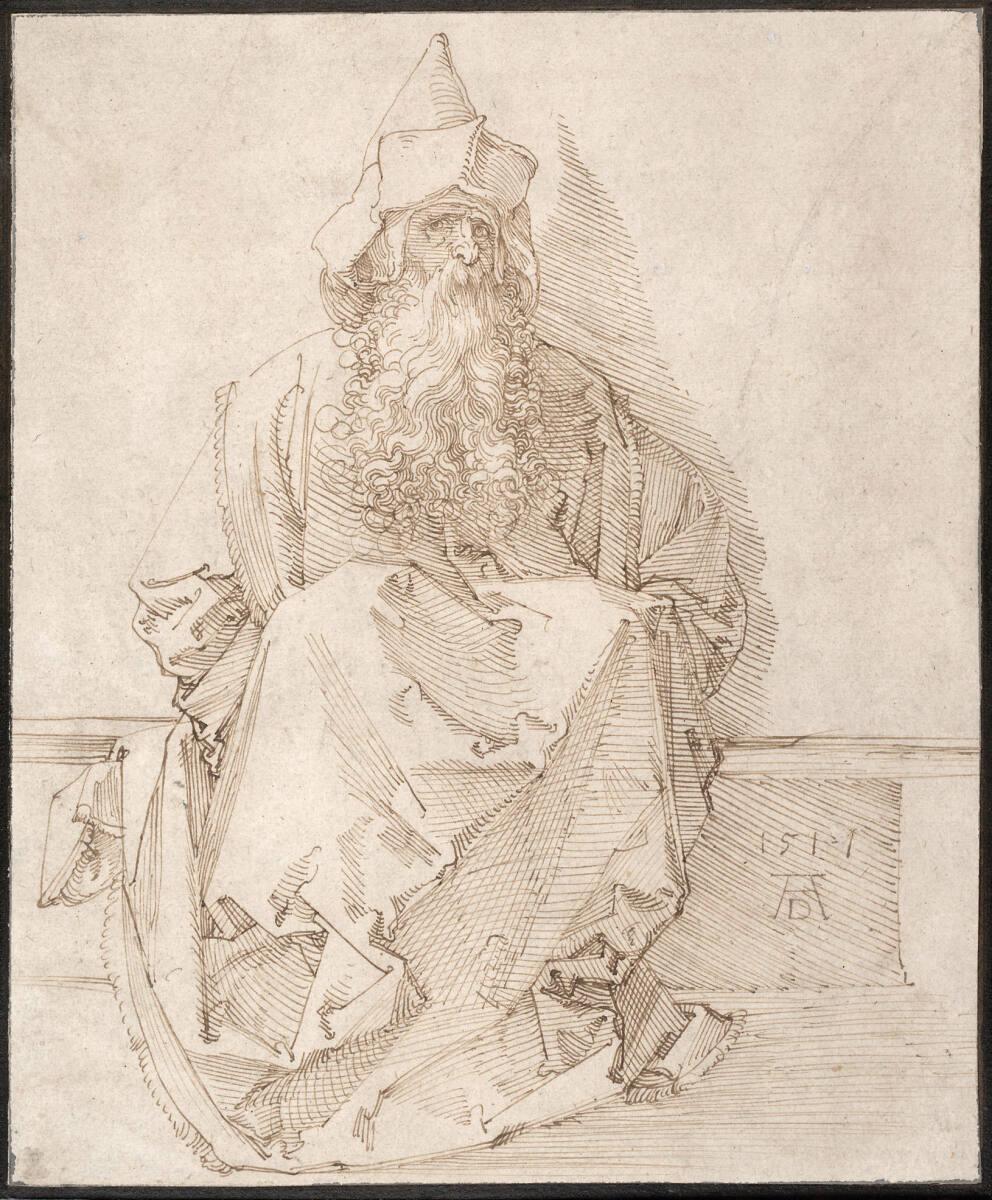 Albrecht Dürer, Sitzender Priester, Inv. Nr.: 3150
