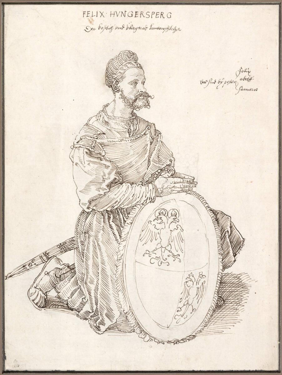 Der kaiserliche Hauptmann Felix Hungersperg (in ganzer Figur), Albrecht Dürer, 1520