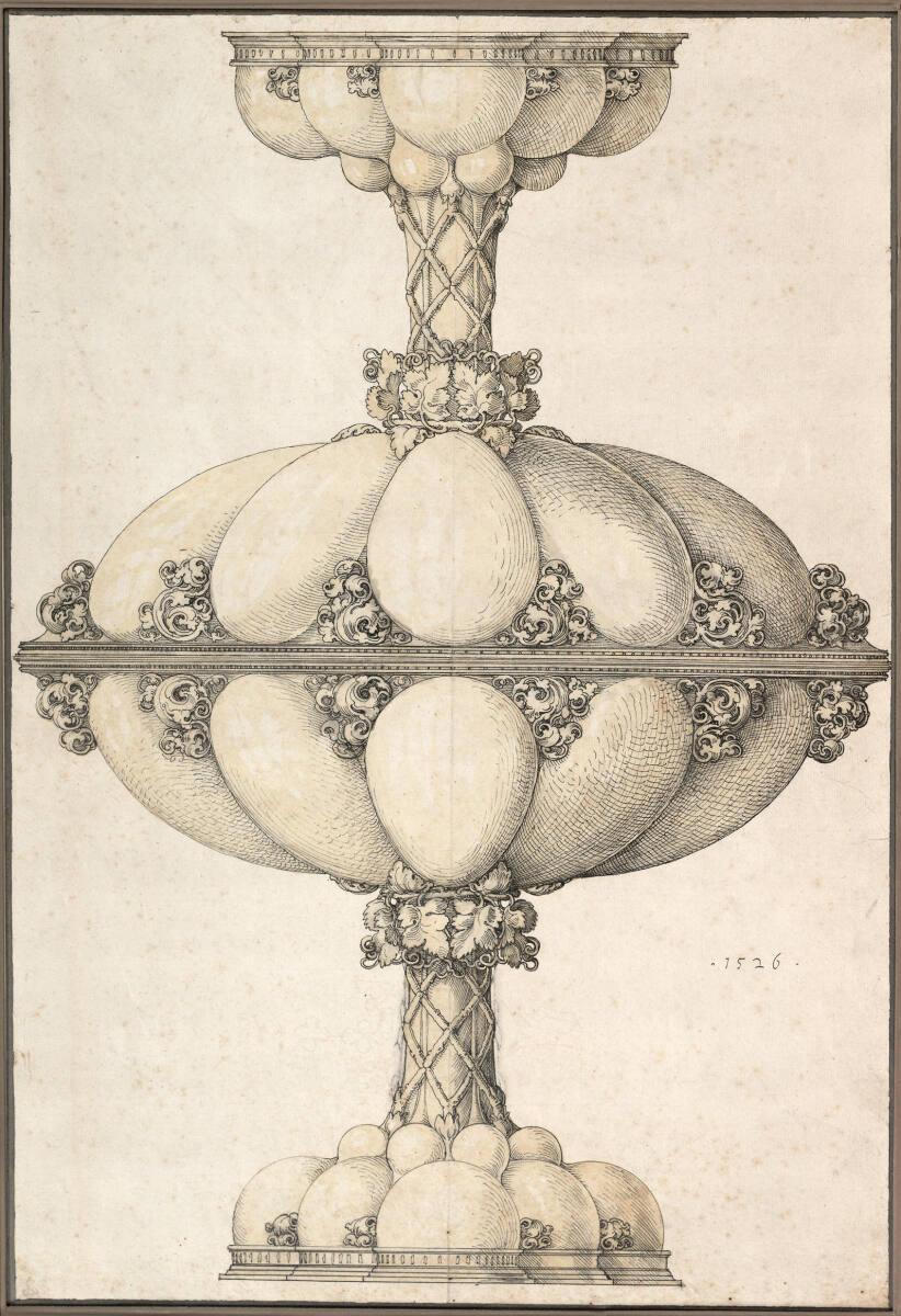 Albrecht Dürer, Doppelscheuer (Doppelpokal) (Entwurf für eine Goldschmiedearbeit), Inv. Nr.: 31…