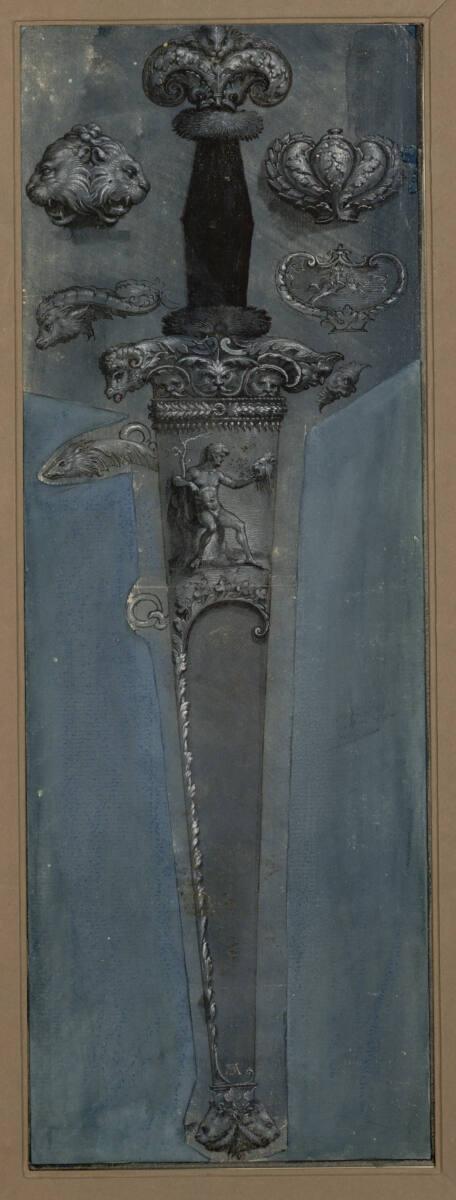 Dolchscheide mit Varianten der Verzierungen, Inv. Nr.: 3189