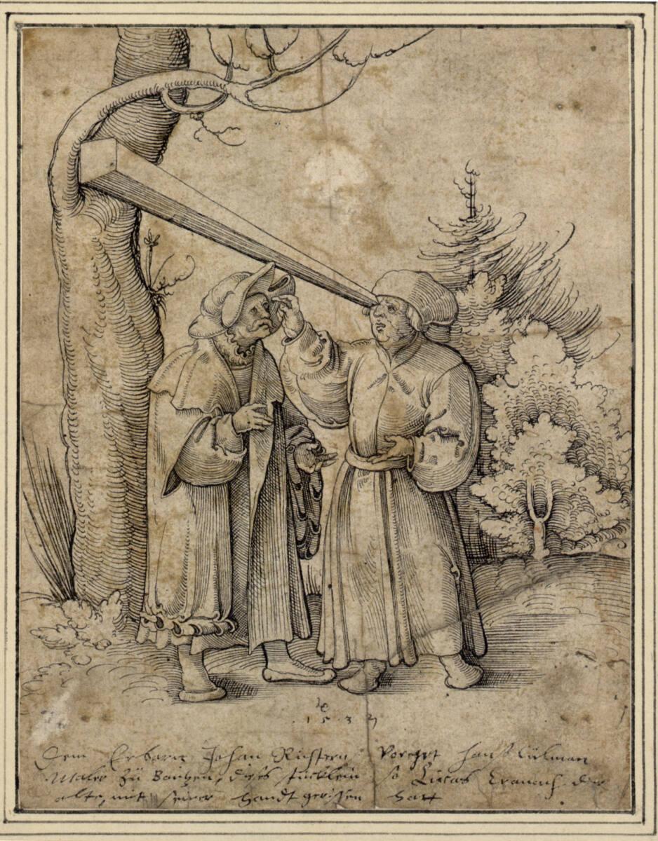 Monogrammist LG, Das Gleichnis vom Balken im Auge (Matthäus 7, 3-5), Inv. Nr.: 3201