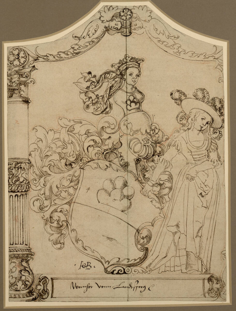 Wappen des Werner von Landsberg (Scheibenriss), StraßburgerMeister