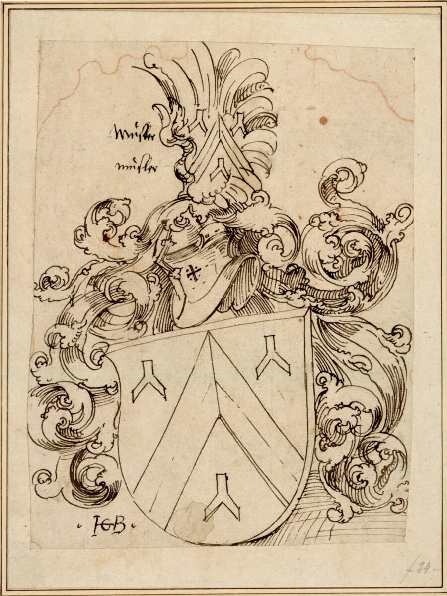 Wappen Musler (Scheibenriss), StraßburgerMeister