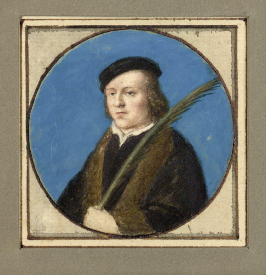 Bildnis eines jungen Mannes mit Palmwedel, Hans Holbein d. J.