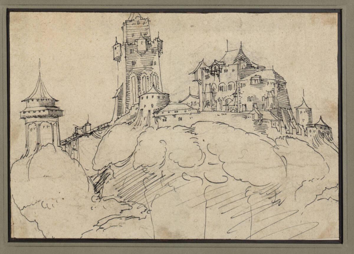 Burg auf einem Hügel, Inv. Nr.: 3270