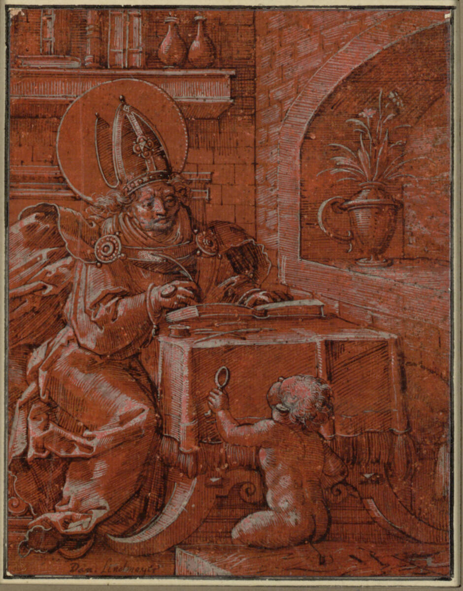 Heiliger Augustinus (Scheibenriss), DanielLindtmayerd.J.