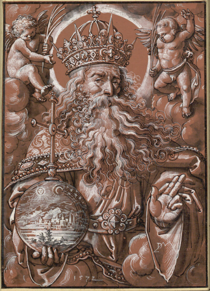 Gottvater mit der Weltkugel (Scheibenriss), DanielLindtmayerd.J., 1572