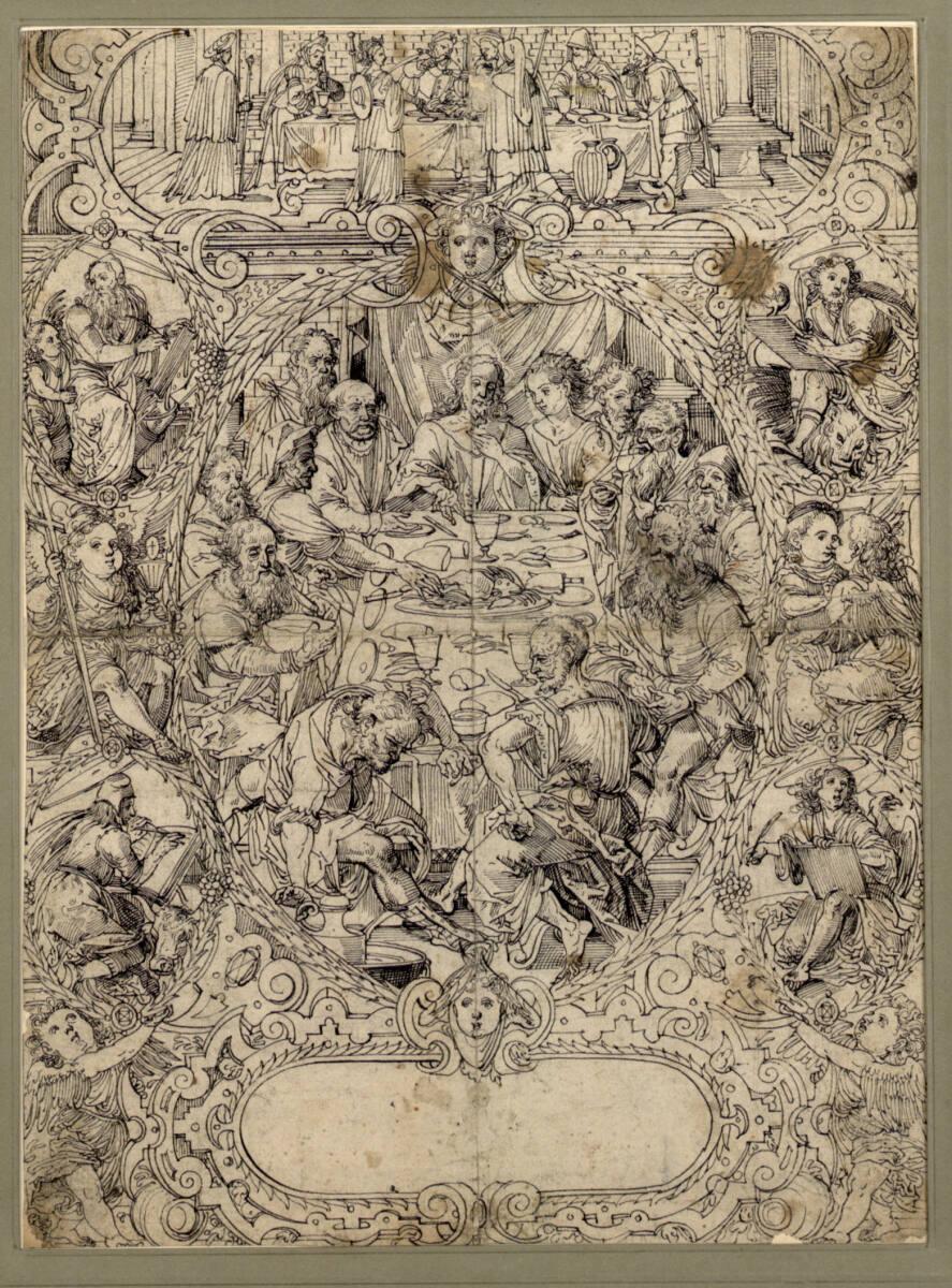 Daniel Lindtmayer d. J., Das letzte Abendmahl (Scheibenriss), Inv. Nr.: 3281