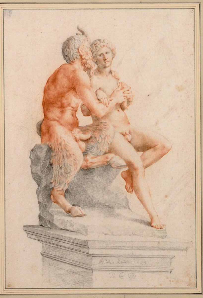 Pan und Daphnis (nach einer antiken Statue), Joseph Heintz the Elder, 1593