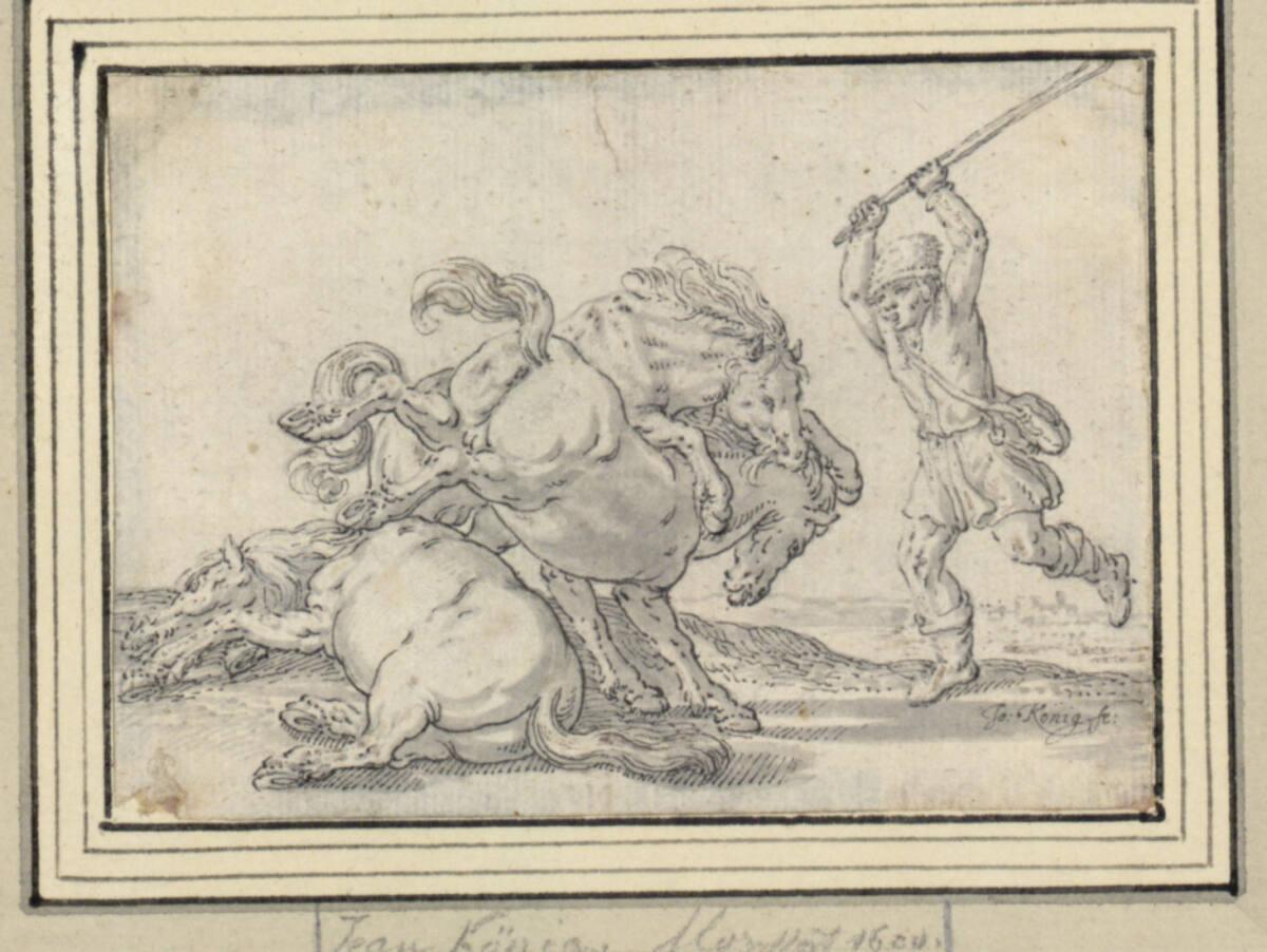 Johann König, Kämpfende Pferde, Inv. Nr.: 3343
