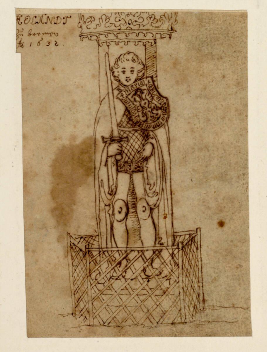 Valentin Wagner, Reiseskizzenbuch: Der Roland von Bremen, Inv. Nr.: 3367v