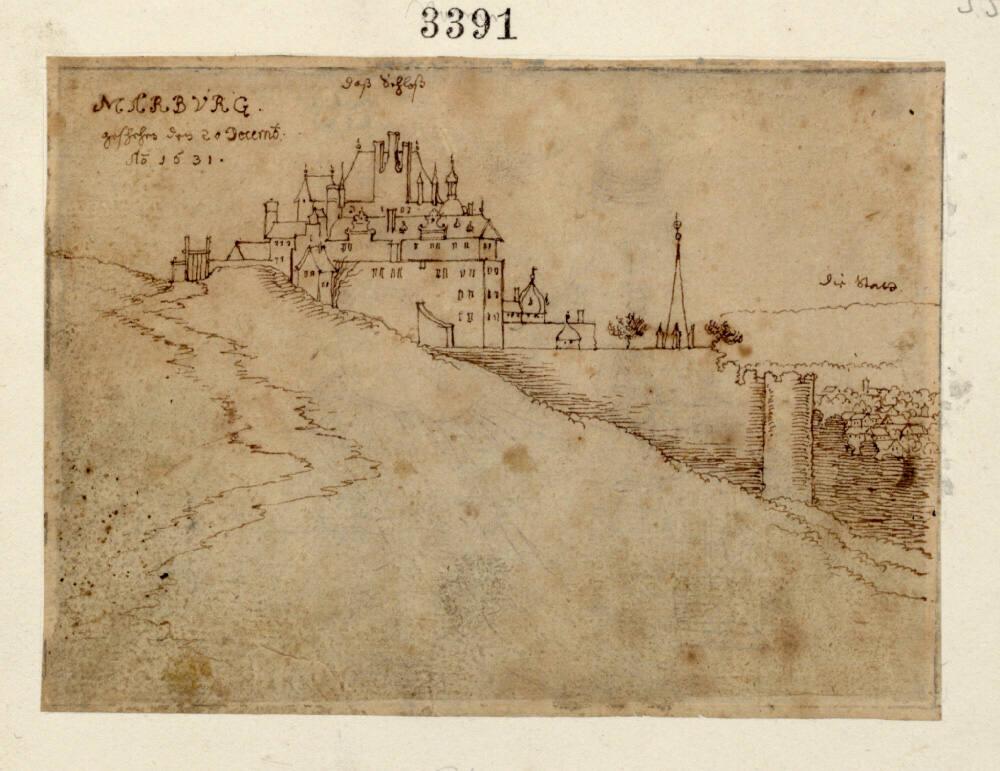 Valentin Wagner, Reiseskizzenbuch: Marburg an der Lahn, Inv. Nr.: 3391r