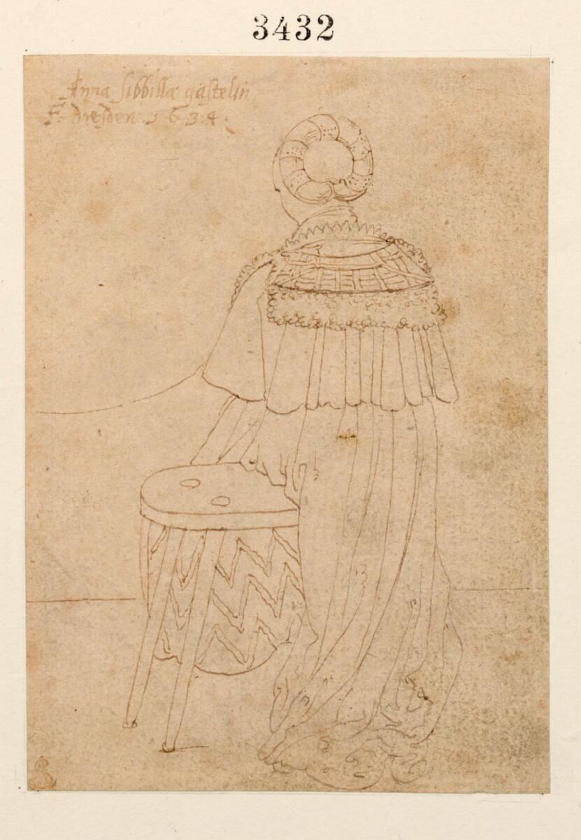 Valentin Wagner, Reiseskizzenbuch: Anna Sibylla Gastelin, Inv. Nr.: 3432r
