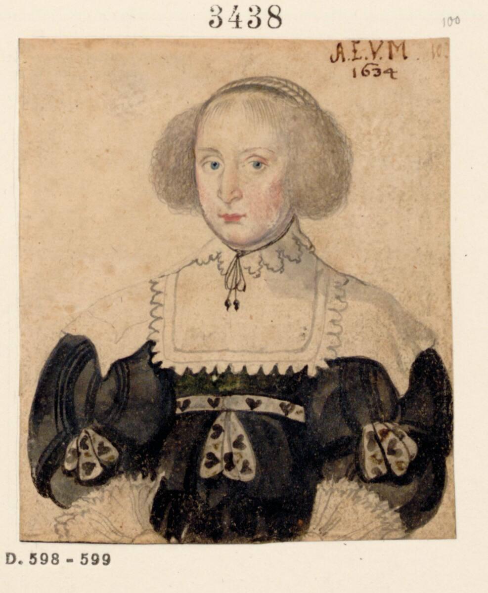 Valentin Wagner, Reiseskizzenbuch: Bildnis einer jungen Dame, Inv. Nr.: 3438r